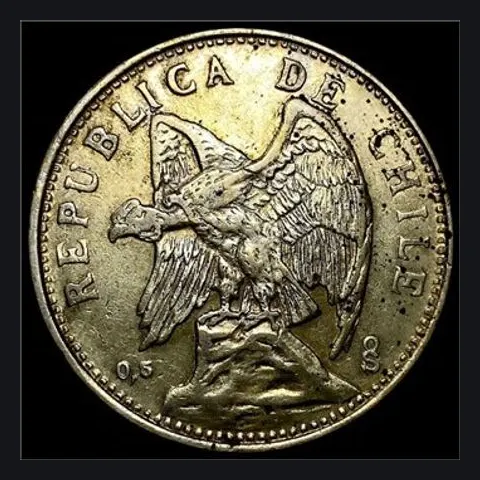 1927 Chile silver 2 pesos with the condor design, lot 3019w in the October 22nd to 25th Cleveland Craftsman coin auction