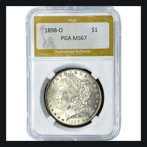 1898-O Morgan silver dollar graded PGA MS67, lot 5885d in the November 2nd to 4th coins and estates auction