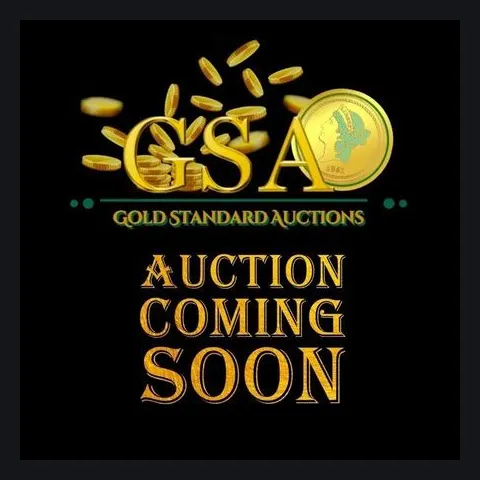 Gold Standard Auctions coming-soon card for the September 14th to 16th coins and estates auction
